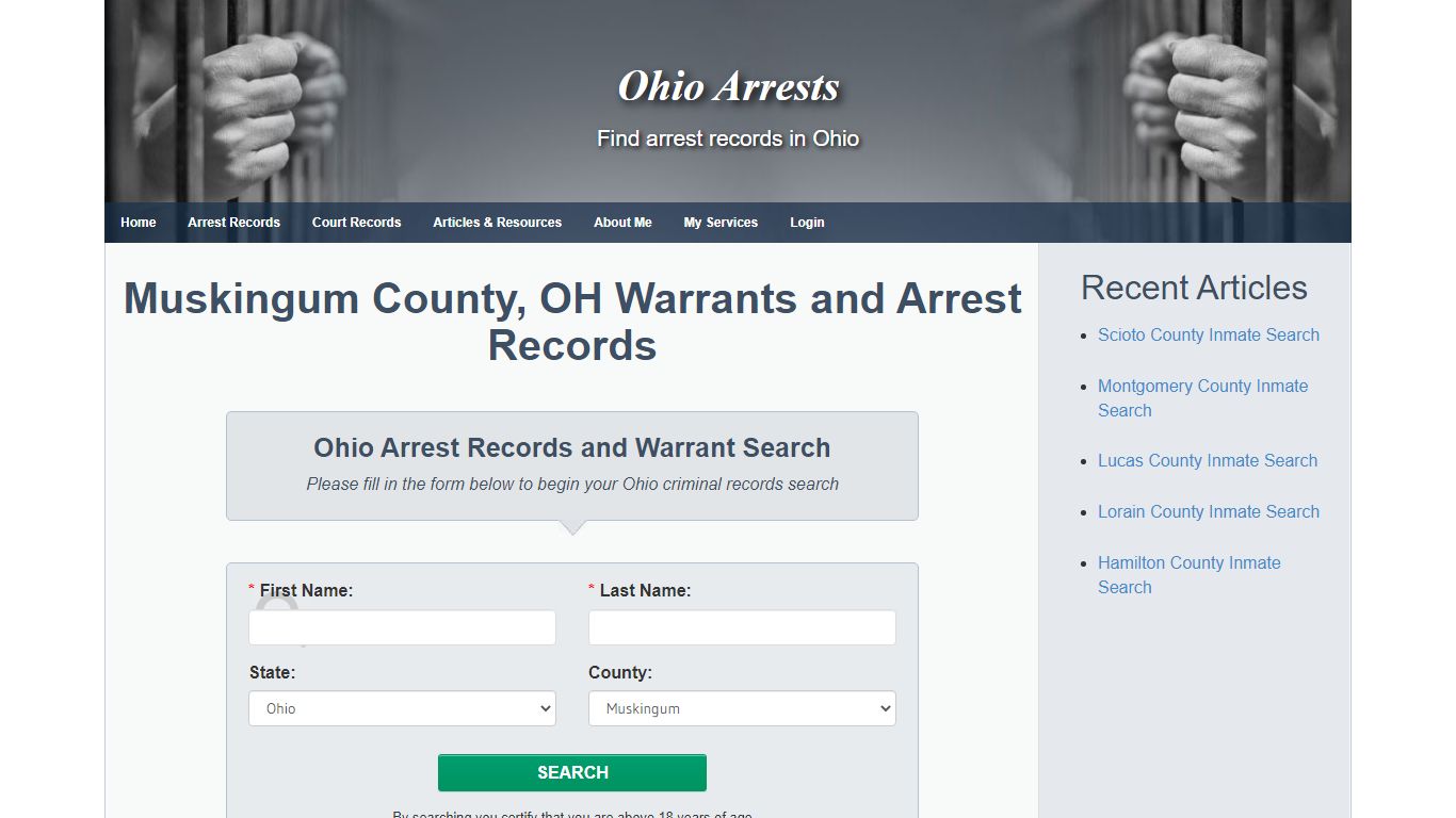 Muskingum County, OH Warrants and Arrest Records - Ohio ...